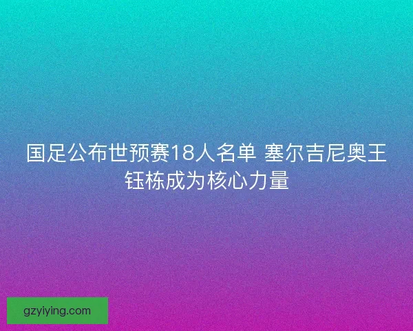国足公布世预赛18人名单 塞尔吉尼奥王钰栋成为核心力量
